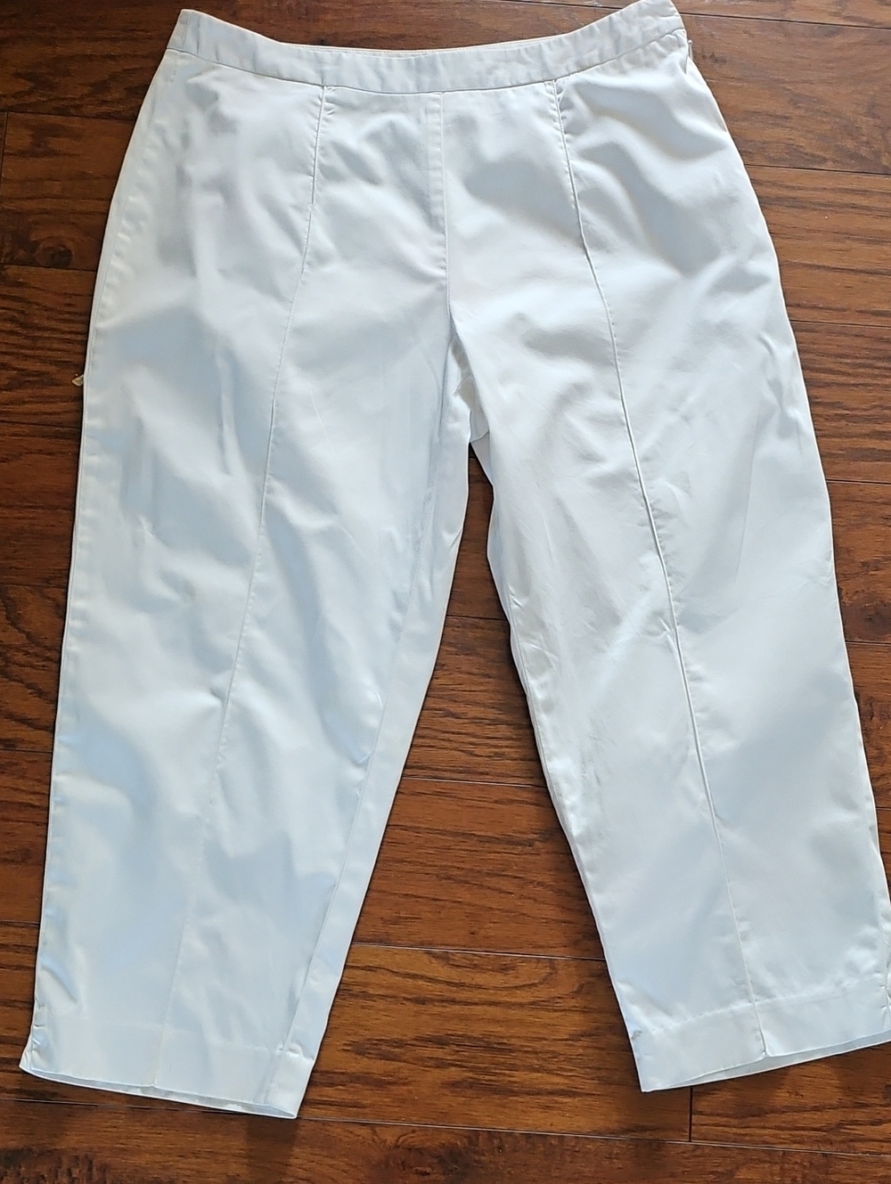 Talbots White Cropped Pants Petite 10